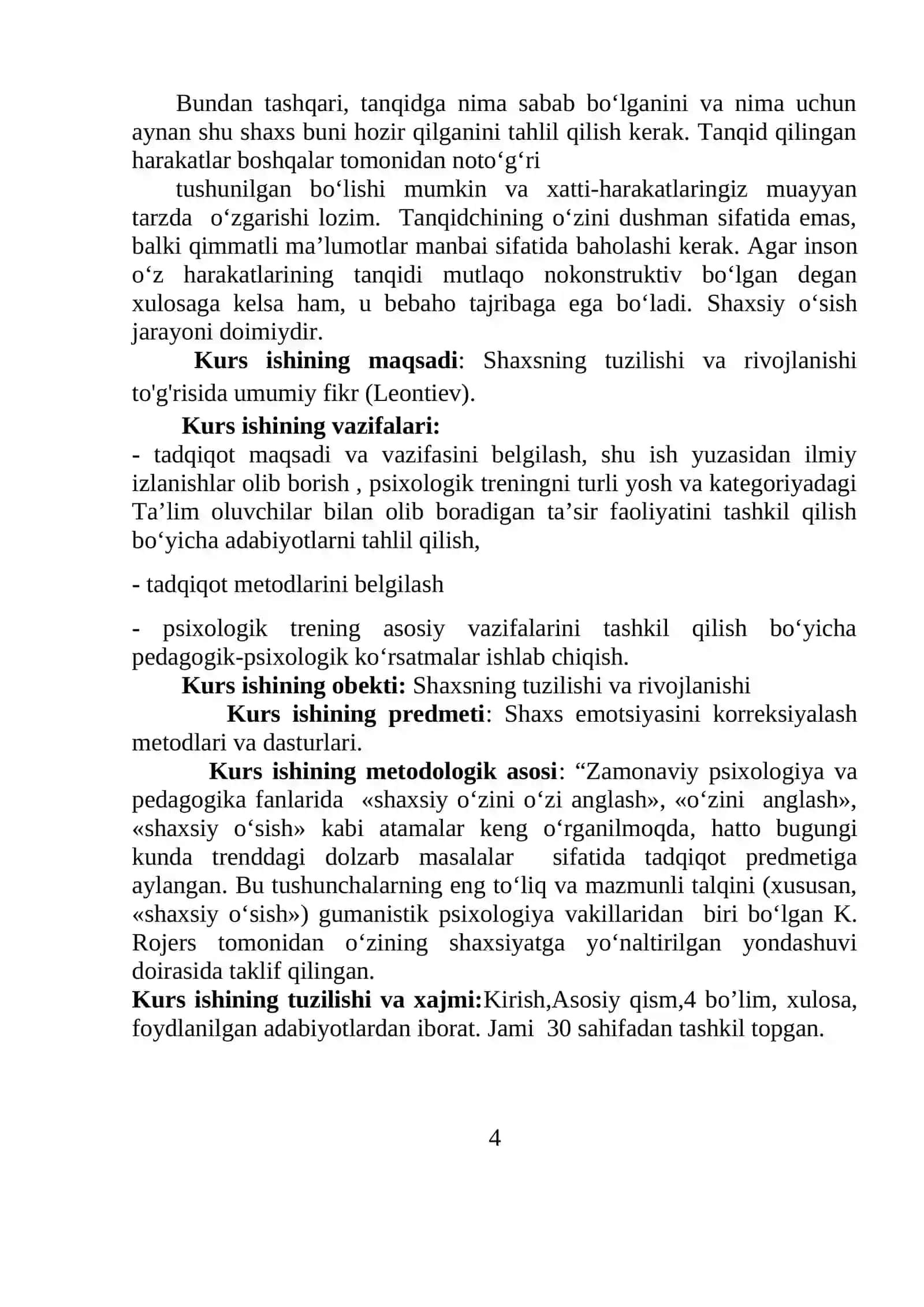 Shaxsning tuzilishi va rivojlanishi to'g'risida umumiy fikr (Leontiev) 4