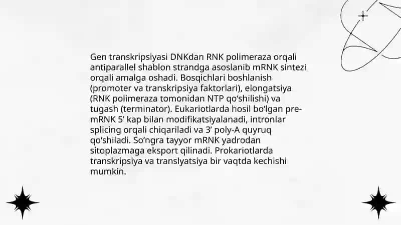 Oqsil biosintezi: umumiy tushuncha va tarixiy rivojlanishi 4