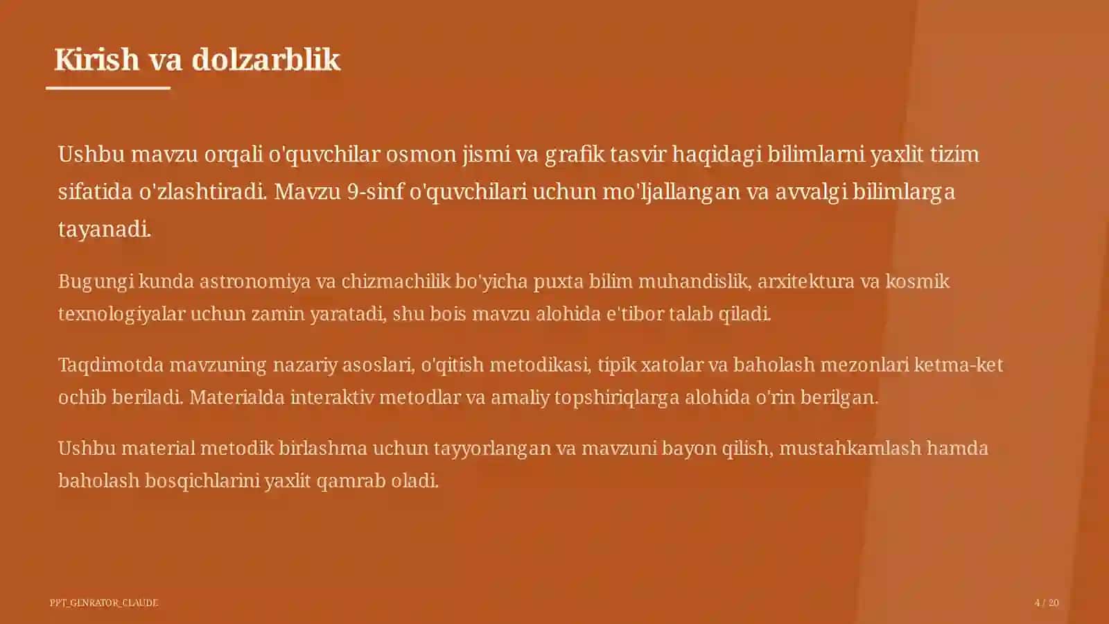 Quyosh sistemasi: sayyoralar va ularning yo'ldoshlari (9-sinf) 4
