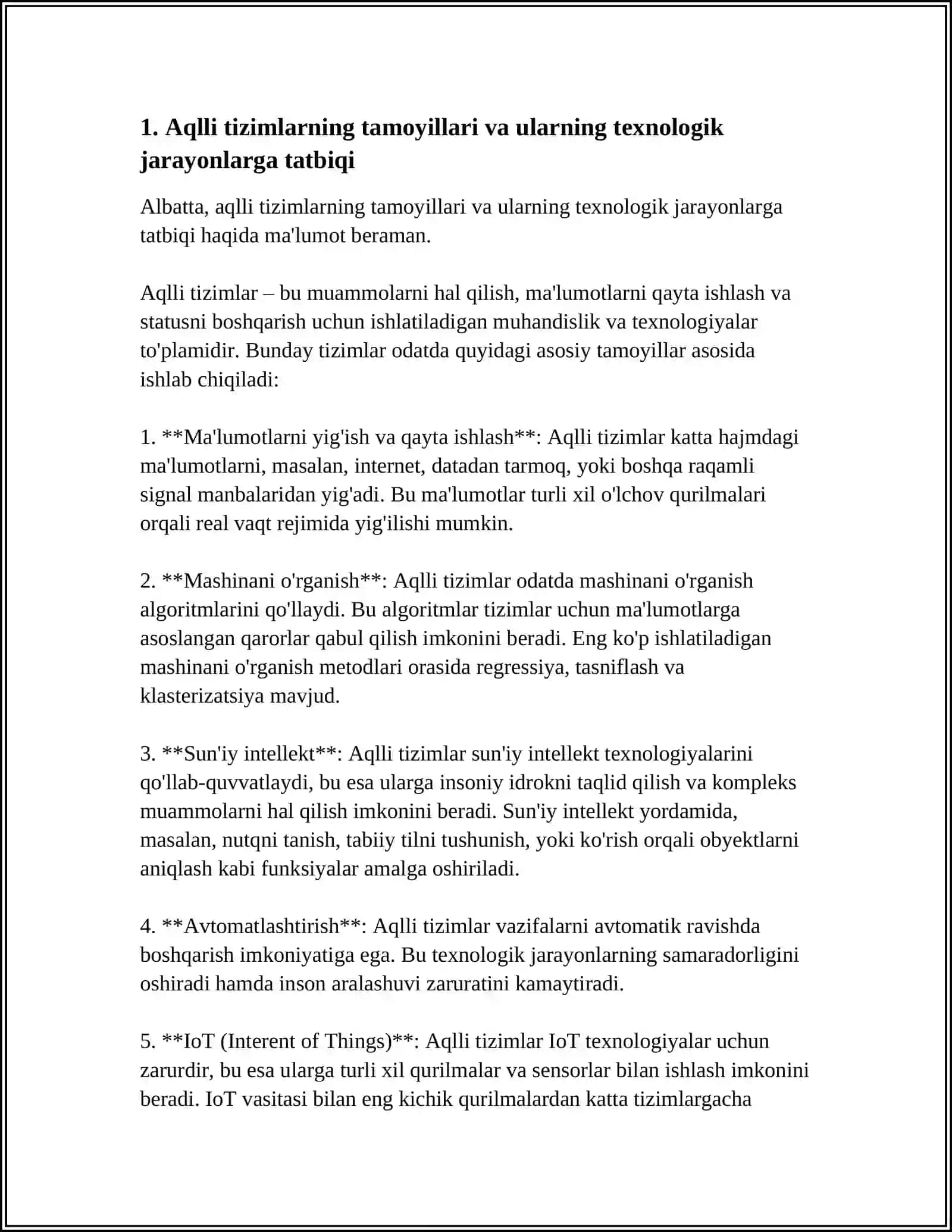 TEXNOLOGIK JARAYONLARNI BOSHQARISHNING “AQLLI” TIZIMLARI 4