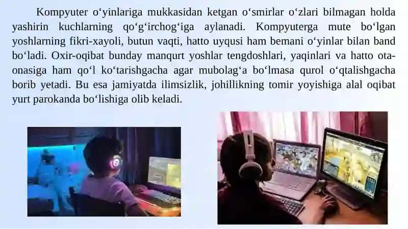 Virtual o'yinlarning yoshlar uchun g'ayrioddiy siri 4