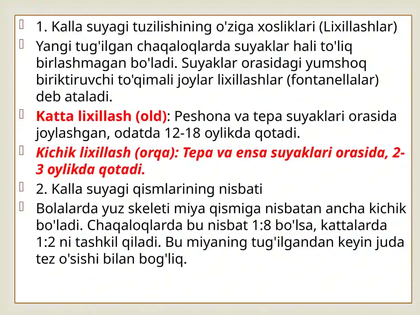Yoshbolalar kallasuyaklarining anatomiyasi 4
