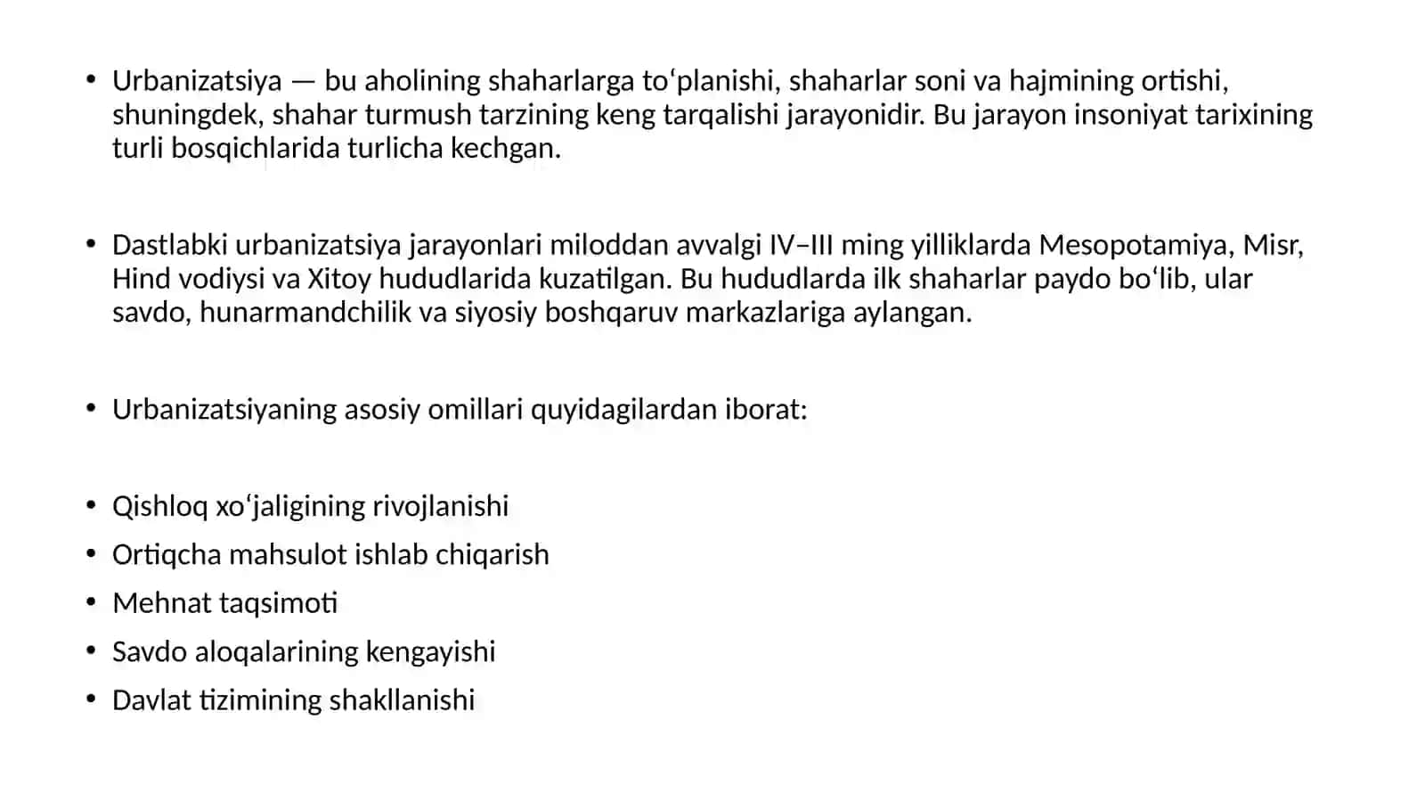 Urbanizatsiya va shahar hayoti: shahar hayoti arxeologiyasiga kirish 4