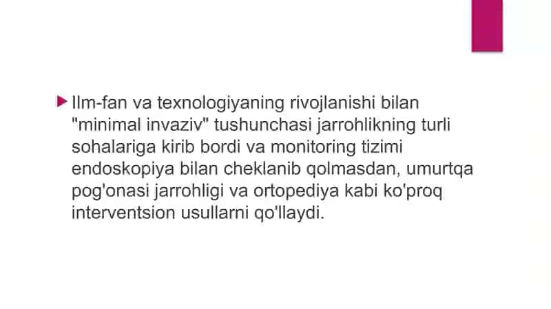 Minimal invaziv jarrohlik asboblari 4