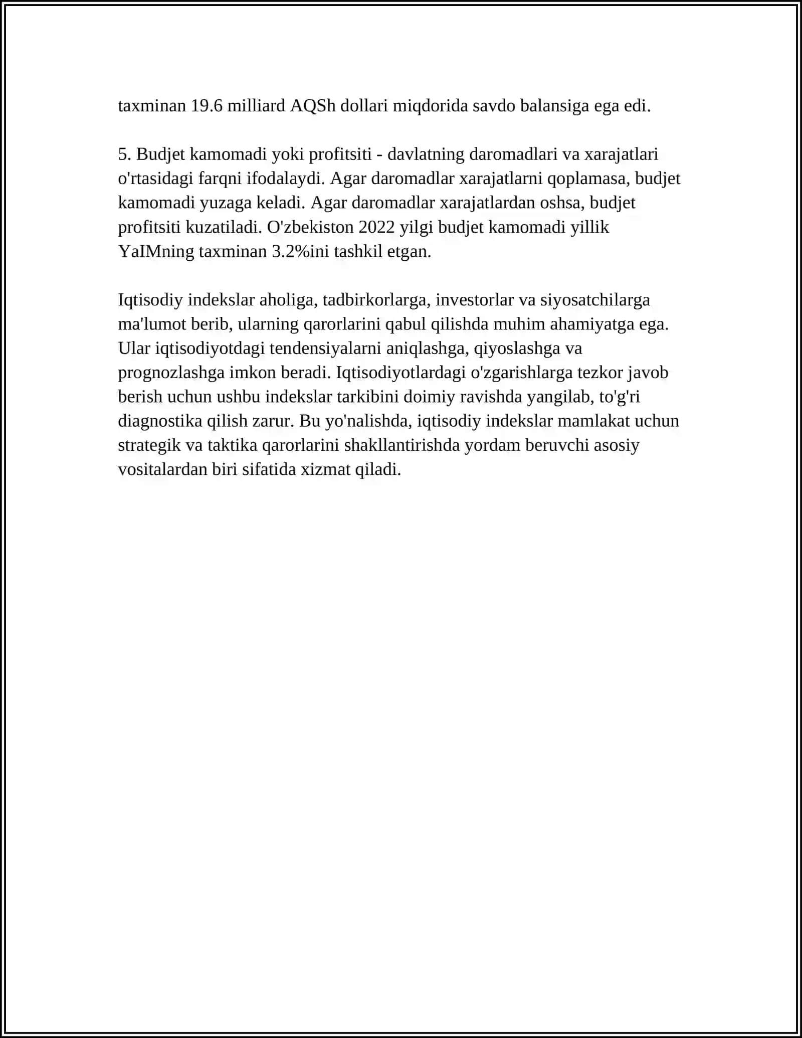 IQTISODIY INDEKSLARNING TASNIFLANISHI(KLASSIFIKAYASI) 4
