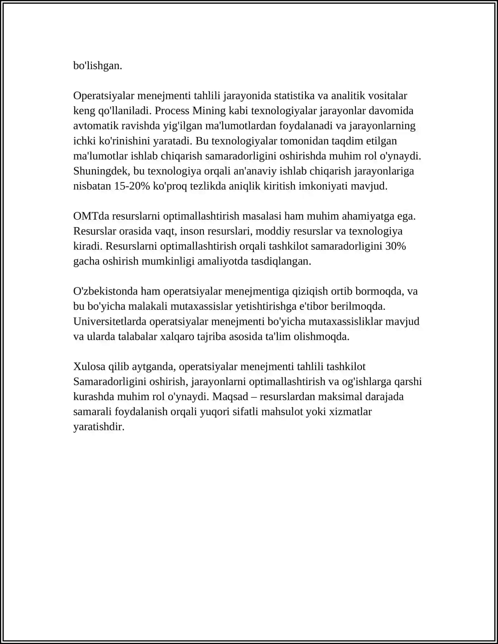 Operatsiyalar Menejmenti 4