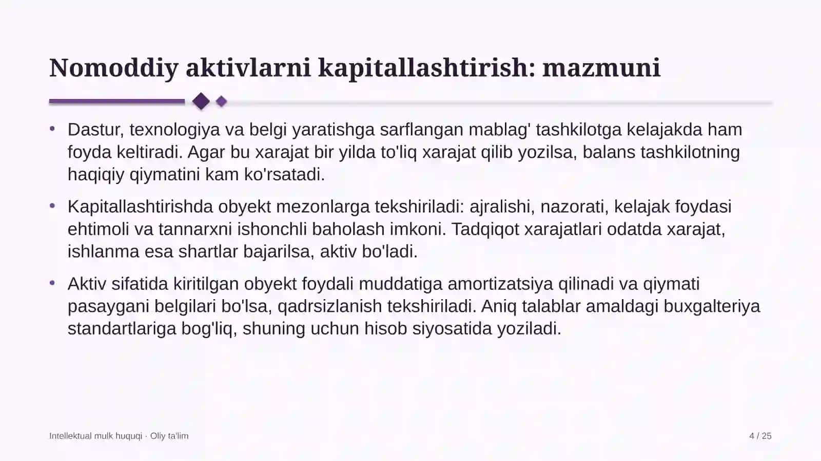 Lalmikor dehqonchilikda nomoddiy aktivlarni kapitallashtirish 4
