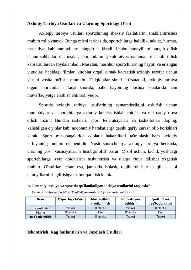 Jismoniy Tarbiya va sport sohasida qo’llaniladigan tarbiya metodlari 4