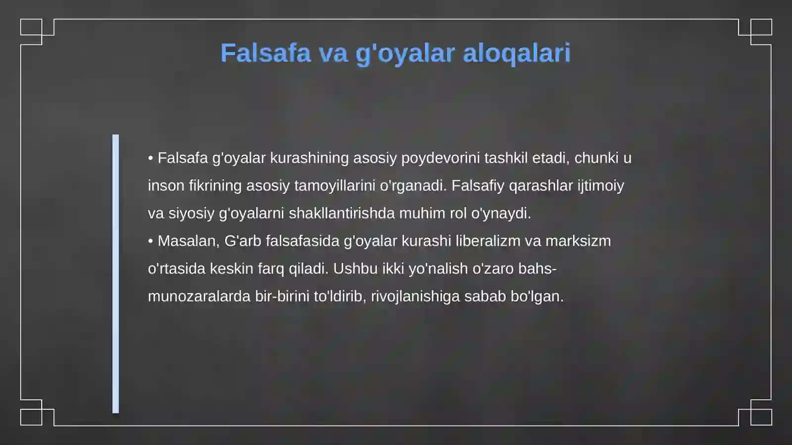 G'oyalar kurashi,falsafa 4