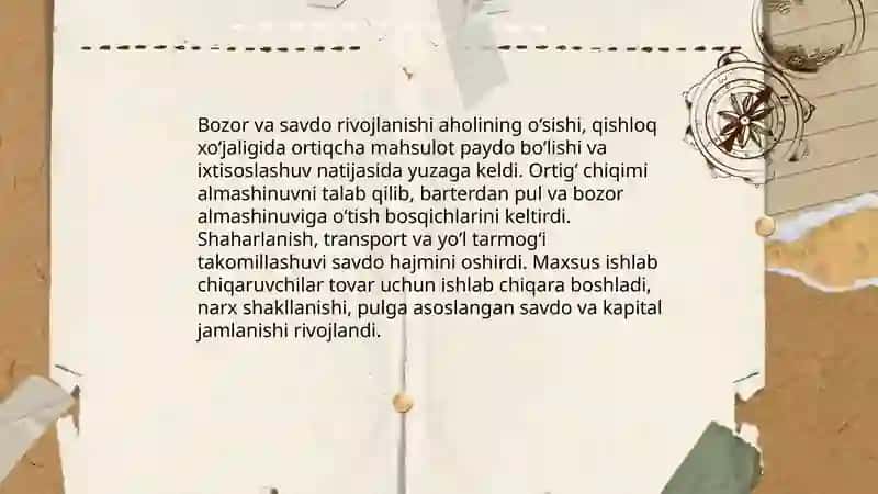Tabiiy ishlab chiqarishdan tovar ishlab chiqarishga oʻtishning mohiyati va belgilari 4