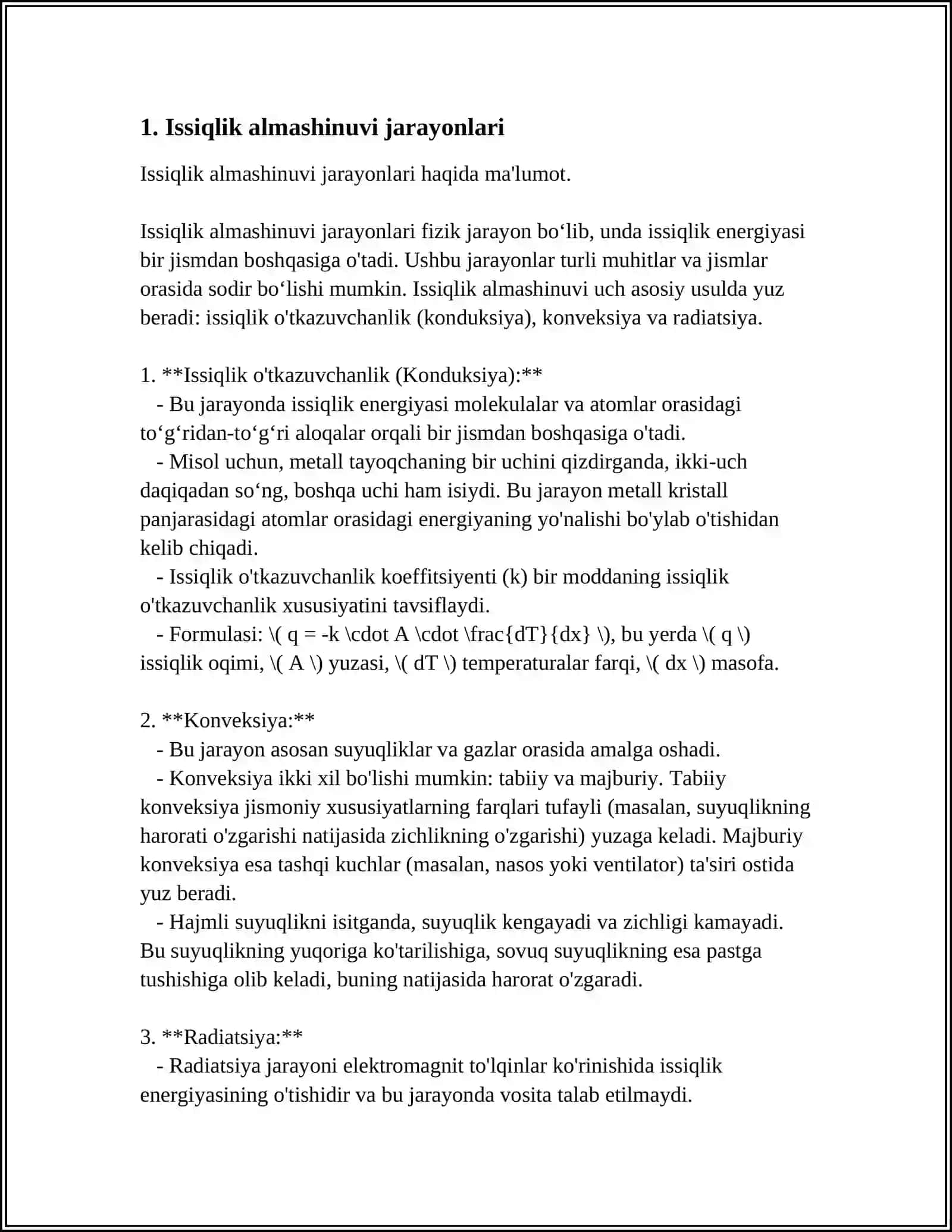 TANA HARORATINI BOSHQARILISHI TERMAREGULYATSIYA 4