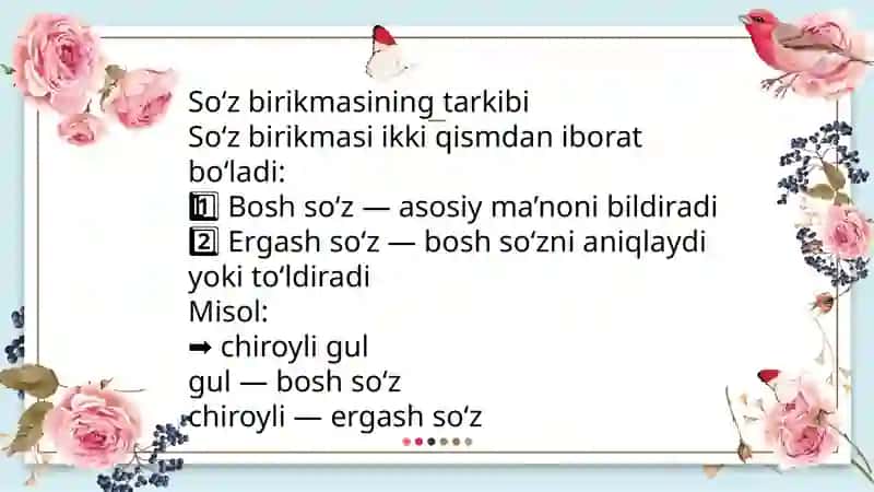 So‘z birikmasi va gap 4