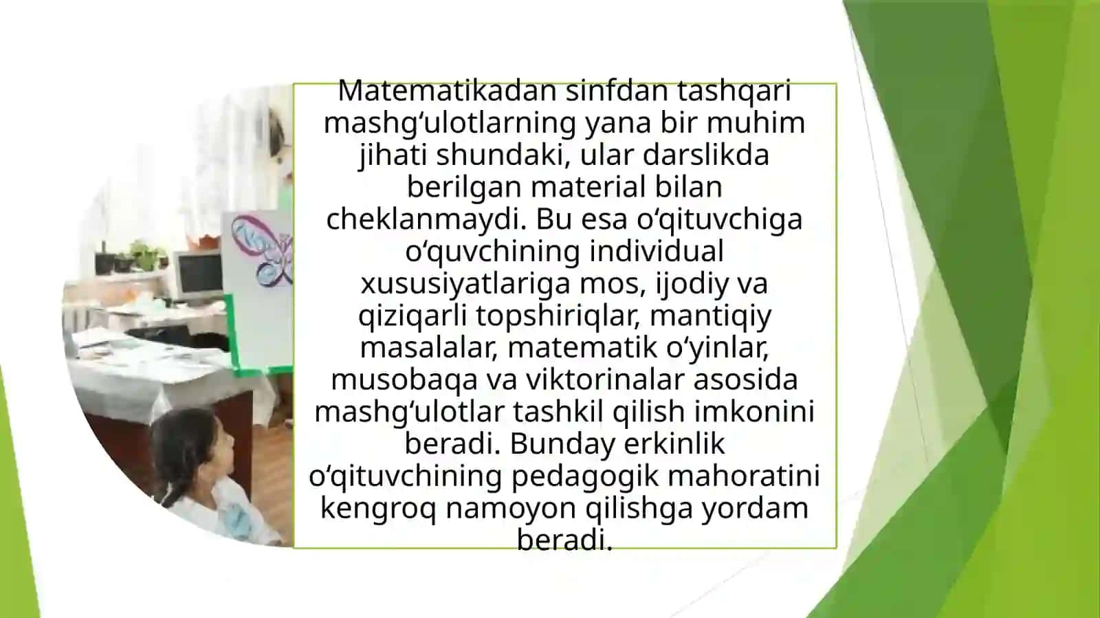 Boshlang’ich sinflarda matematikadan sinfdan tashqari ishlarni tashkil etishning maqsad va vazifalari 4