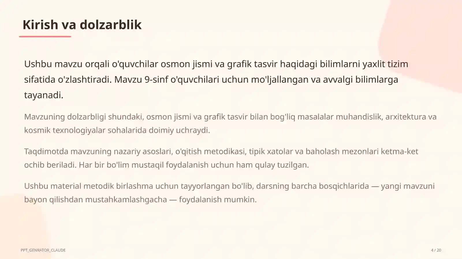 Quyosh sistemasi: sayyoralar va ularning yo'ldoshlari (9-sinf) 4