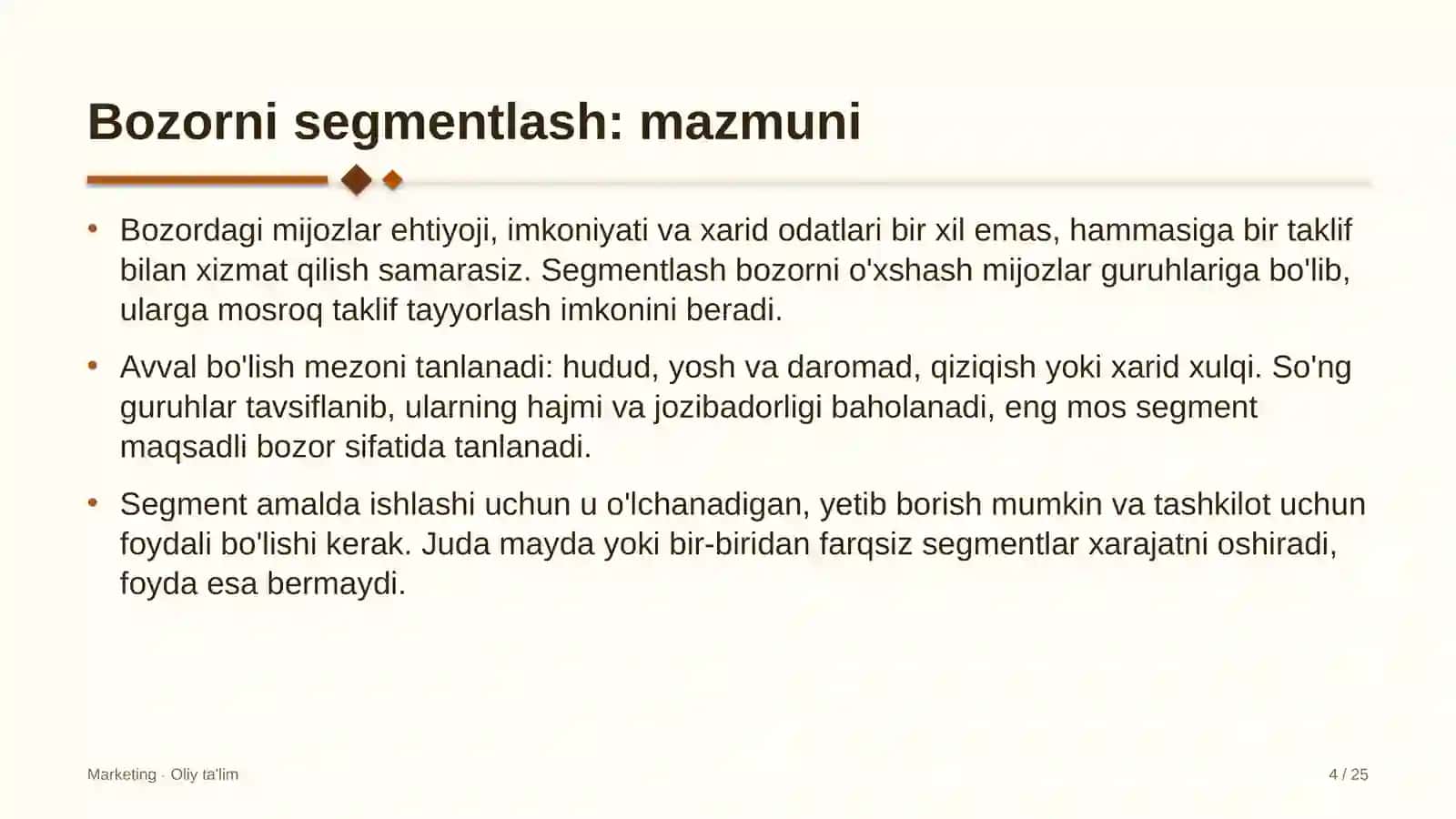 tadbirlarni tashkil etish agentliklarida bozorni segmentlash 4619 4