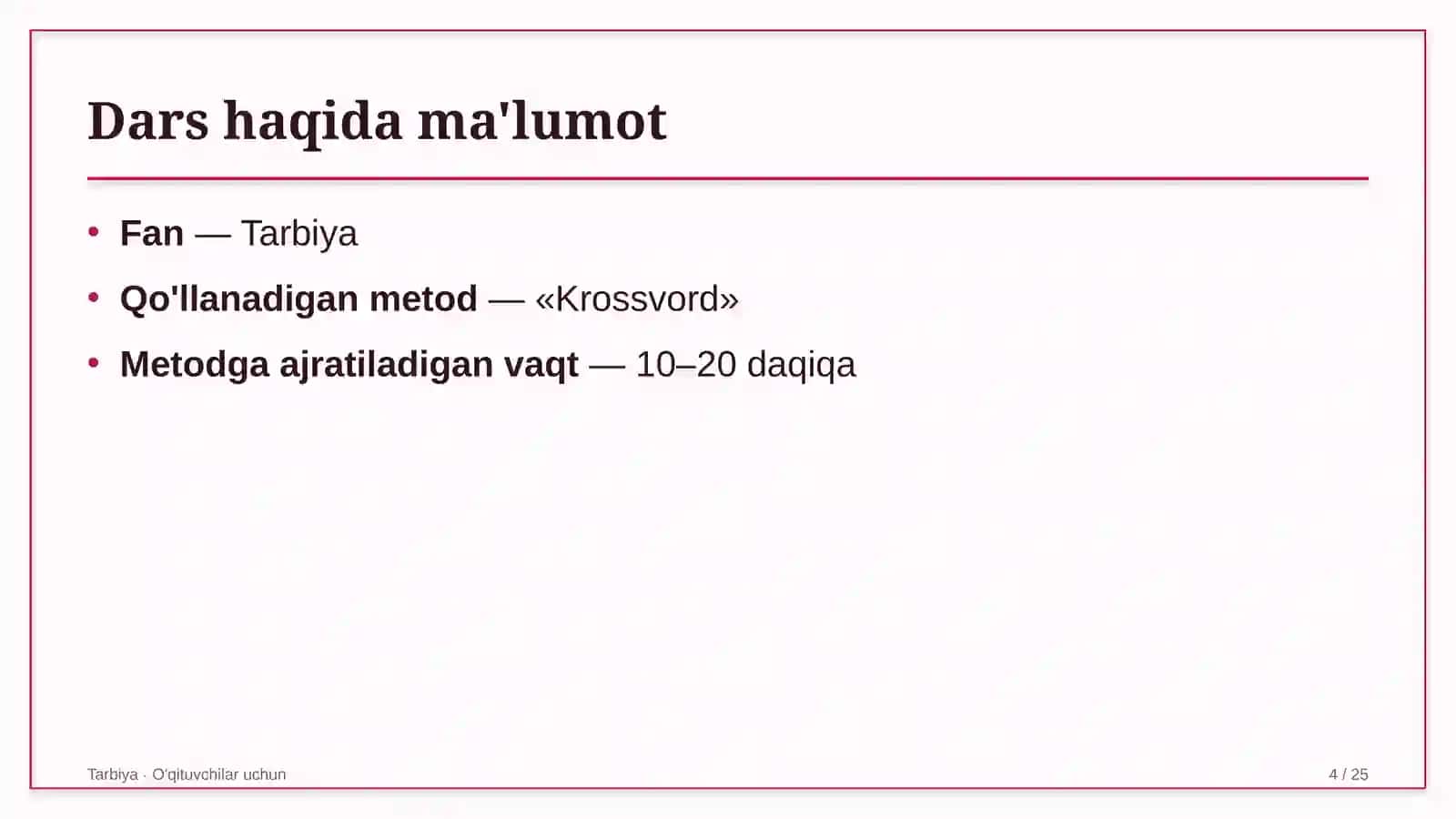 tarbiya darslarida krossvord metodidan foydalanish 6815 4