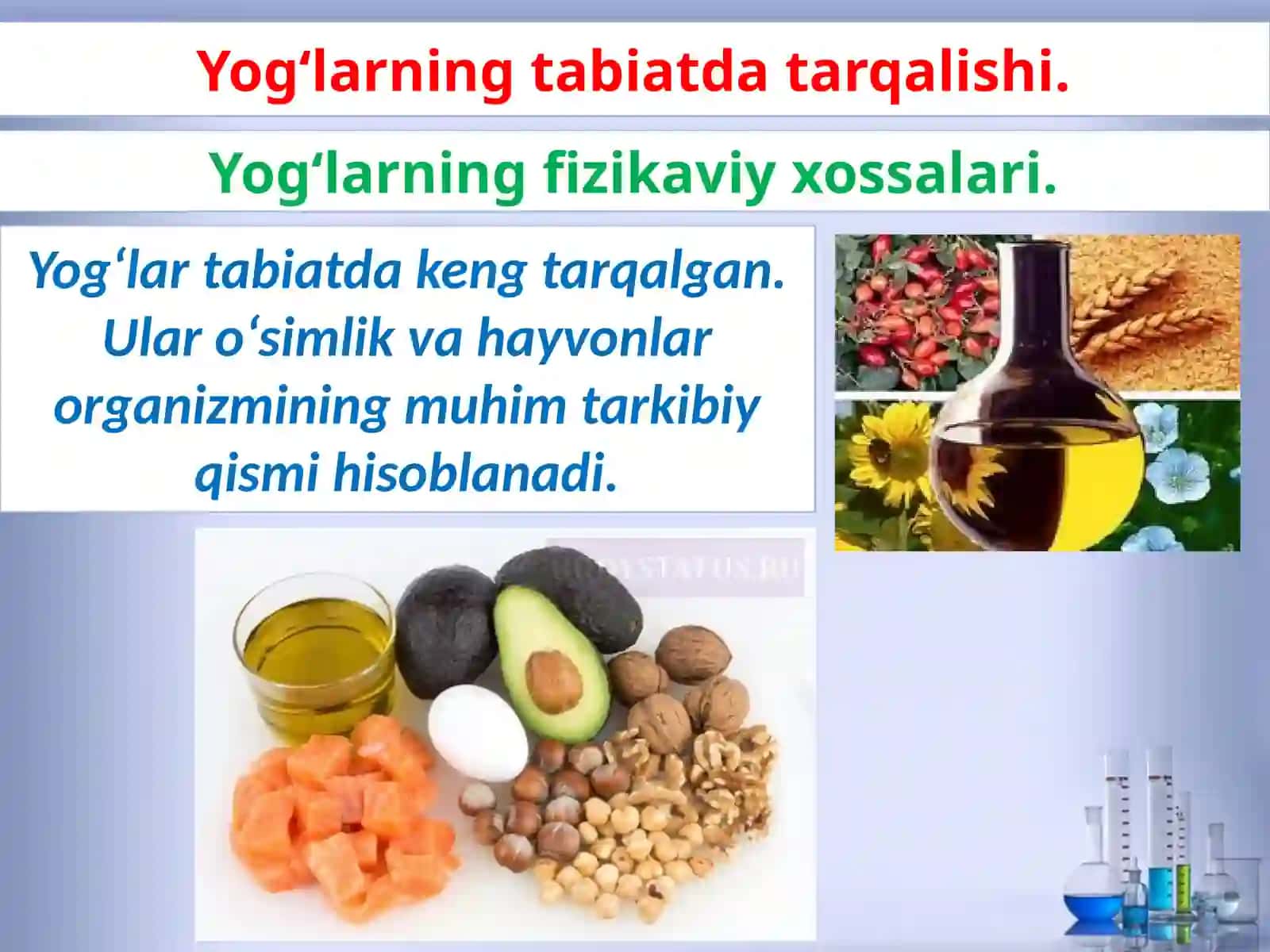 Yog’lar.Olinishivaxossalari 4