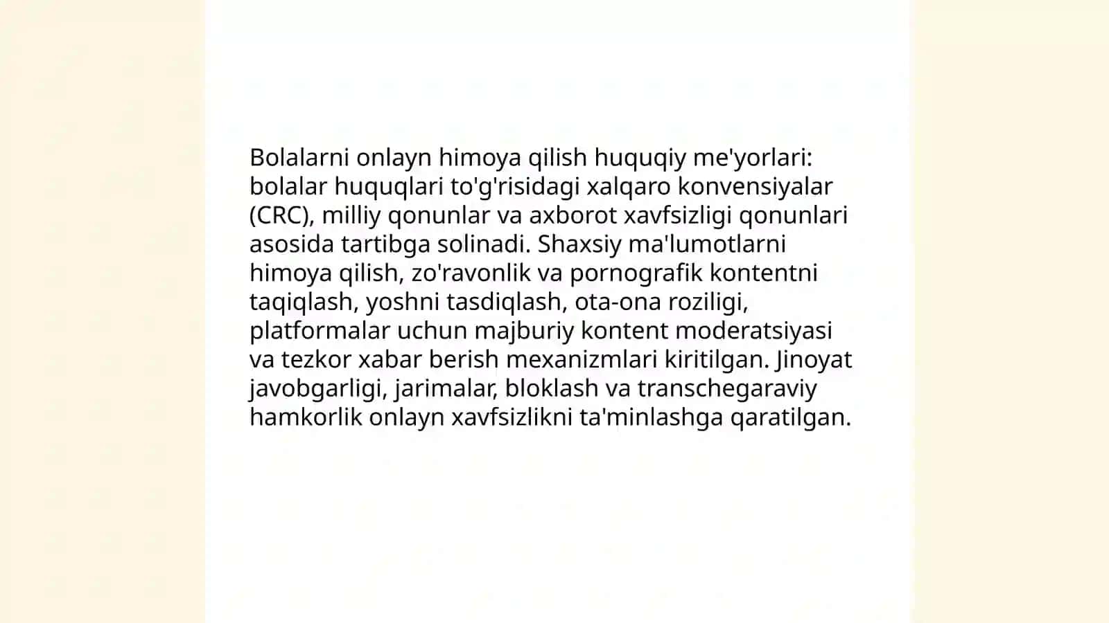 Xavfsiz media ummoni. Huquqiy va tarbiyaviy 4