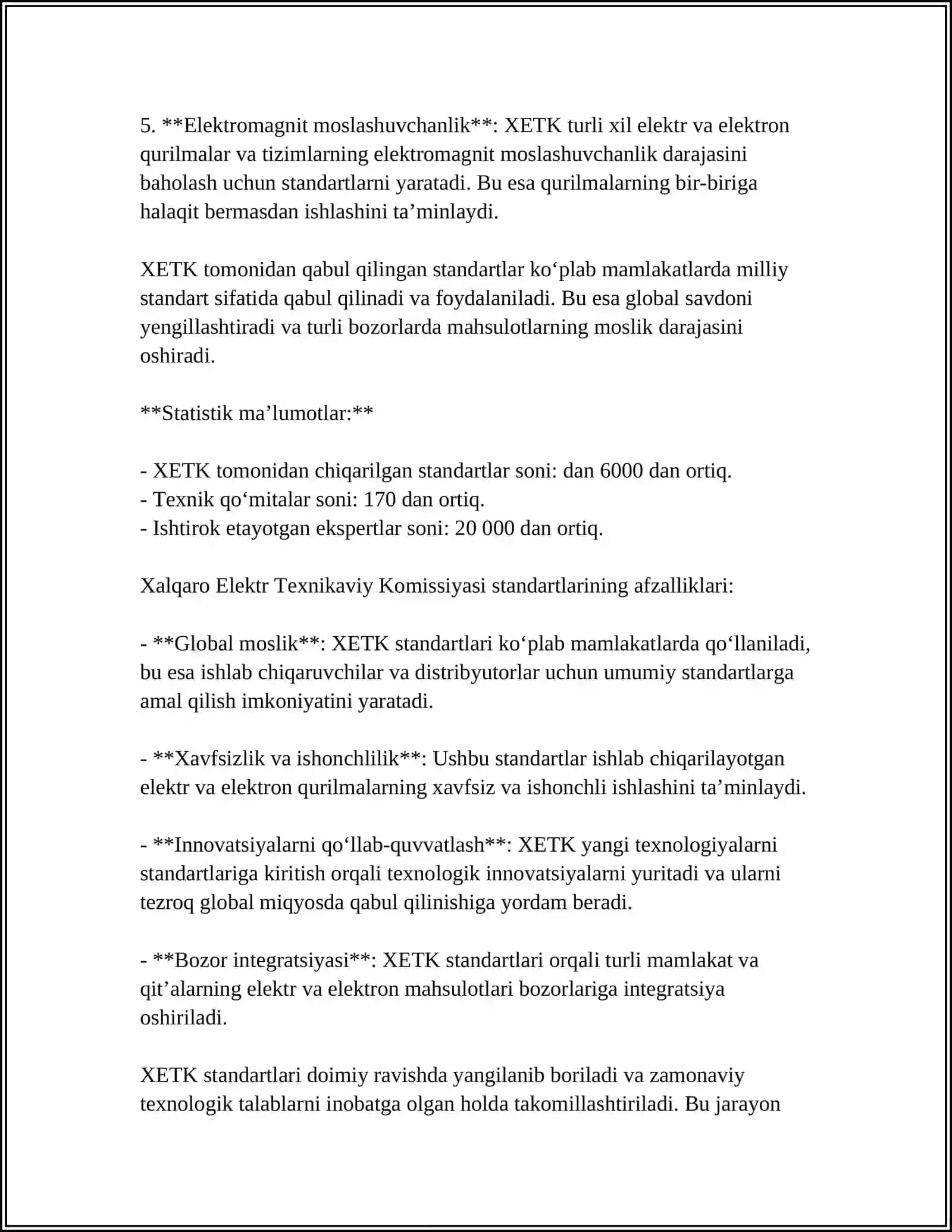 Xalqaro elektr texnikaviy komissiyasi standartlari 4