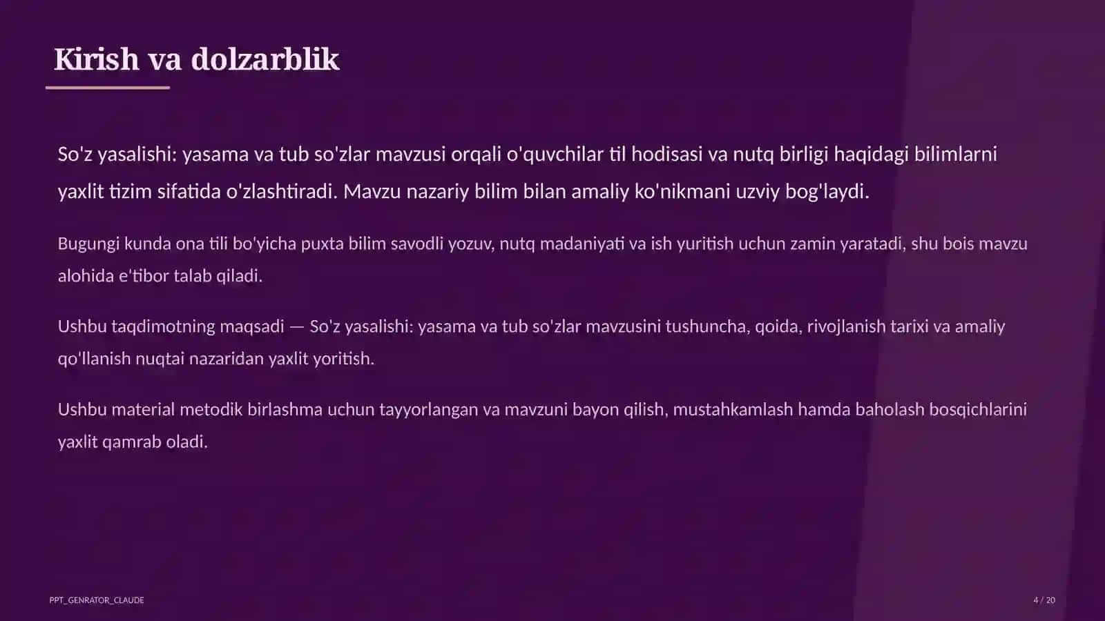 Ona tili (5-11) — metodik birlashma uchun 4