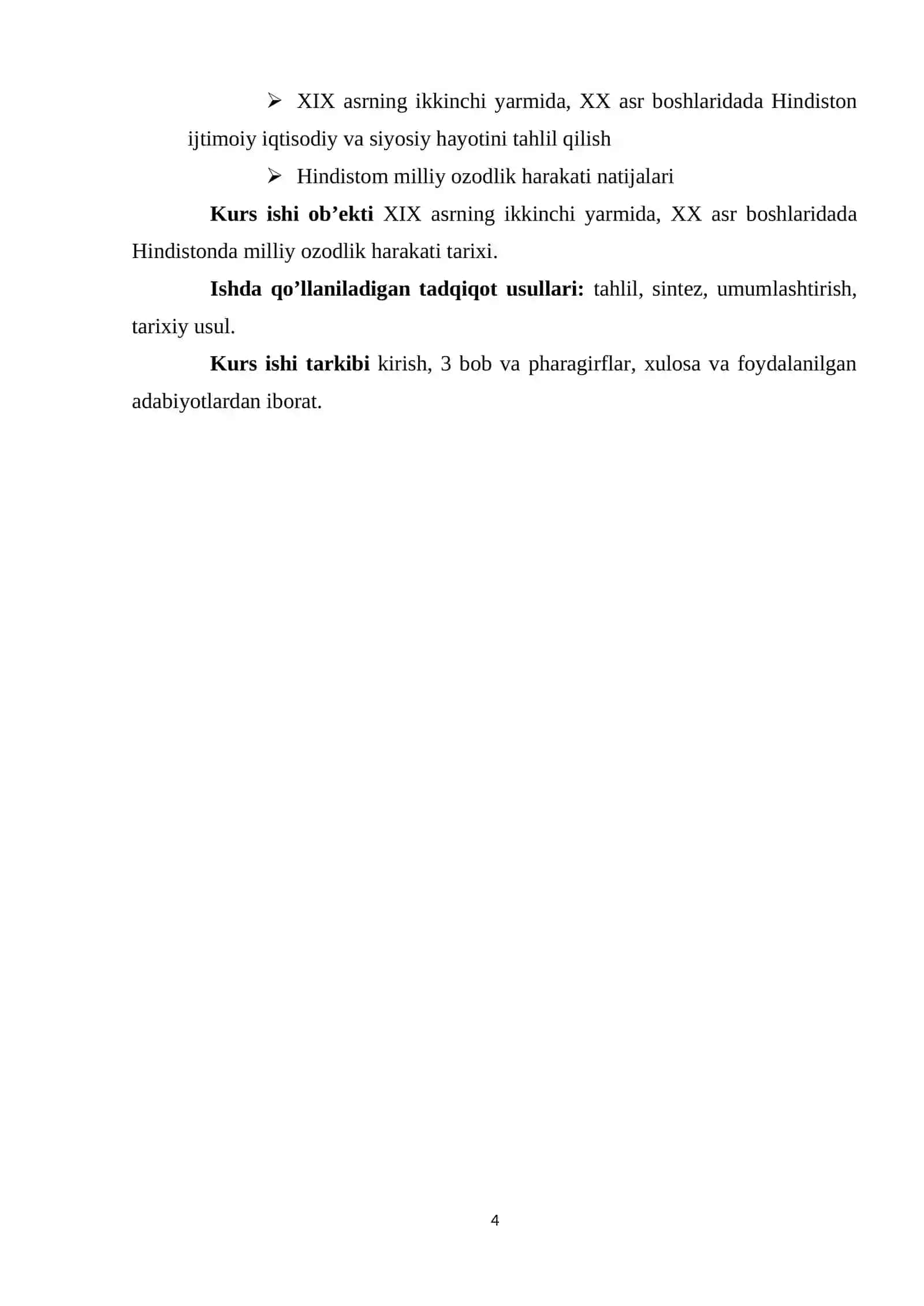 XIX ASRNING  IKKINCHI YARMIDA, XX ASR BOSHLARIDADA HINDISTONDA MILLIY OZODLIK HARAKATI 4