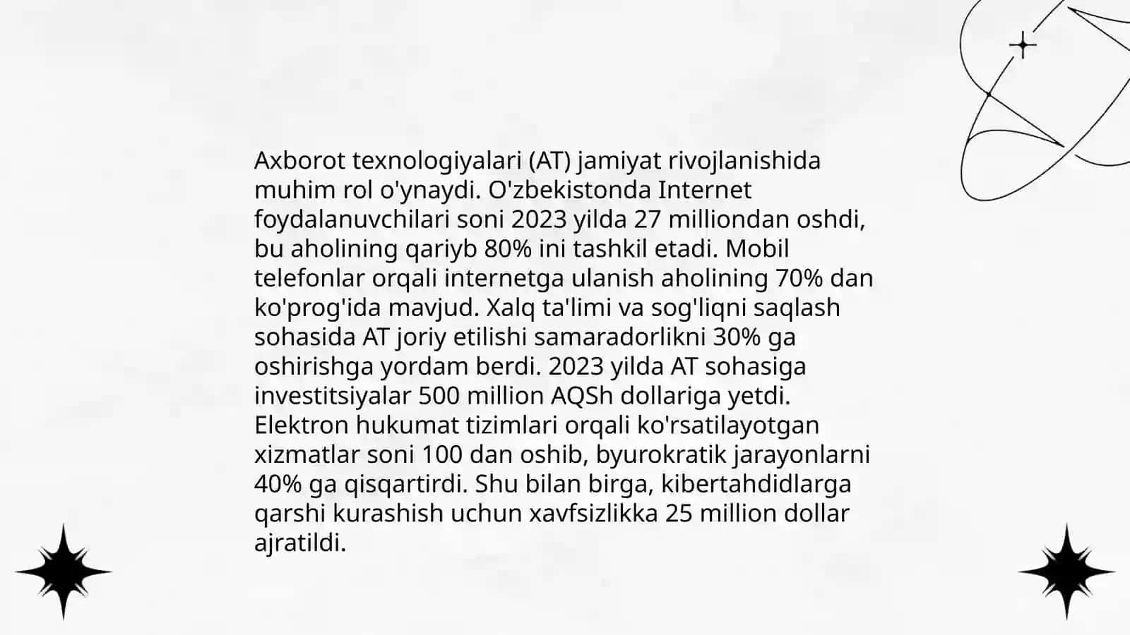 Axborotlashgan jamiyat sivilizatsiya taraqqiyotining Yangi tarixiy bosqichlari Rasulberdiyeva Zuhra 4