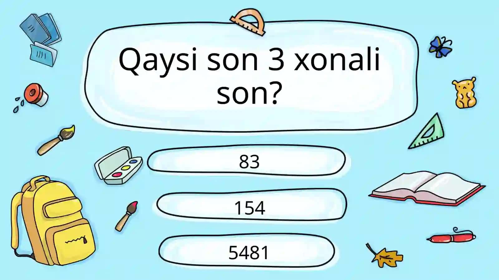 Natural sonlarga doir savollar 4
