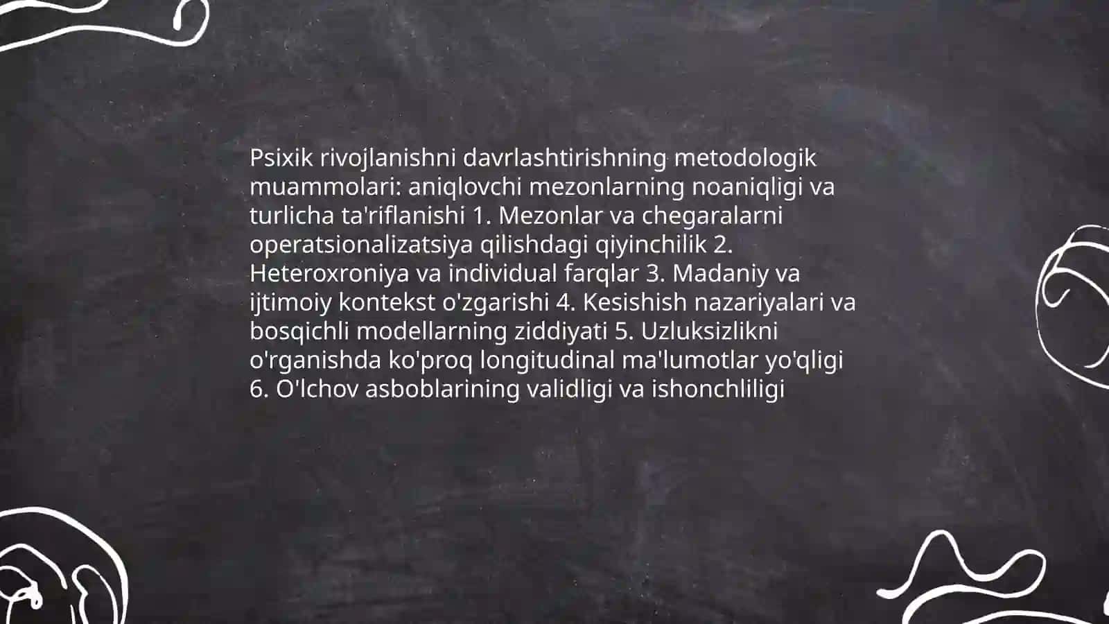 Psixik rivojlanish va uni davrlashtirish muammosi 4