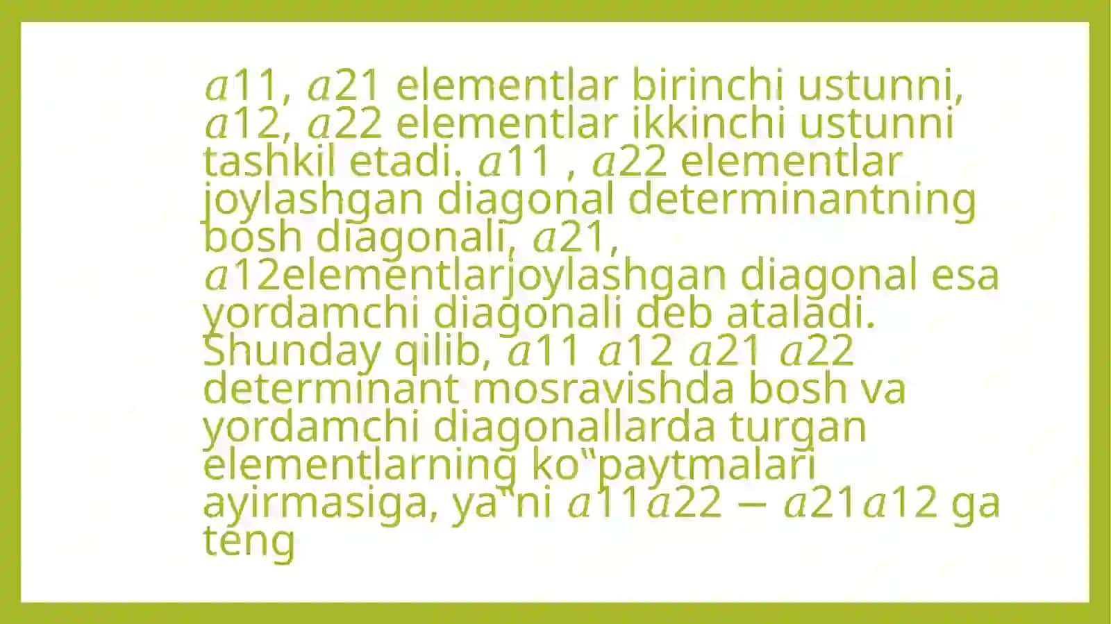 ALGEBRA SONLAR NAZARIYASI FANIDAN TAYYORLAGAN TAQDIMOTI 4