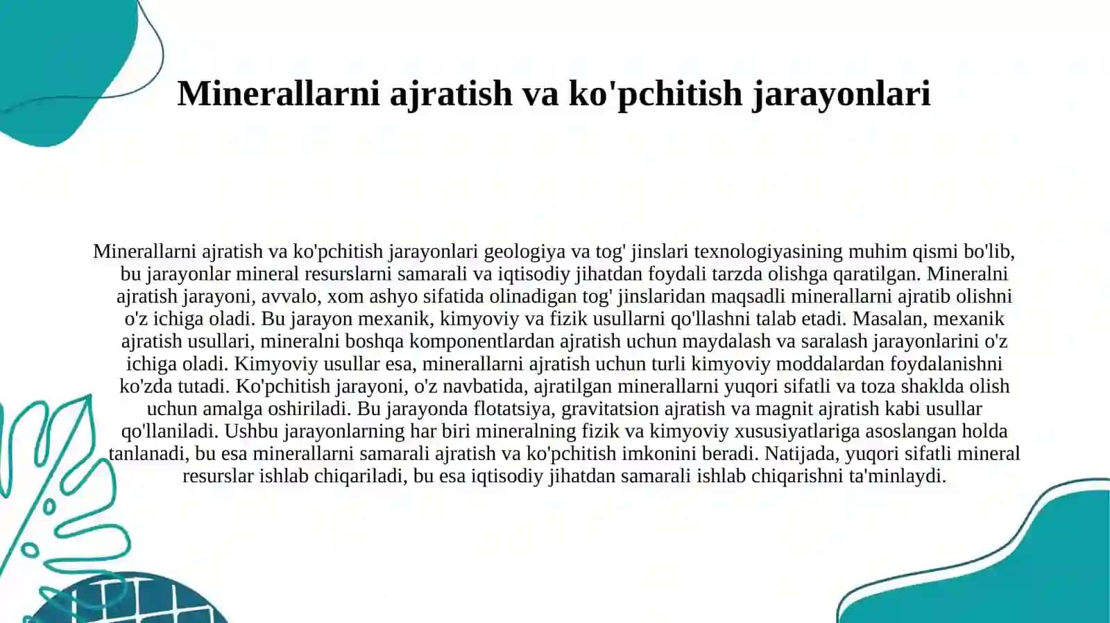 Togʻ jinslarining tarkibi va turlari 4