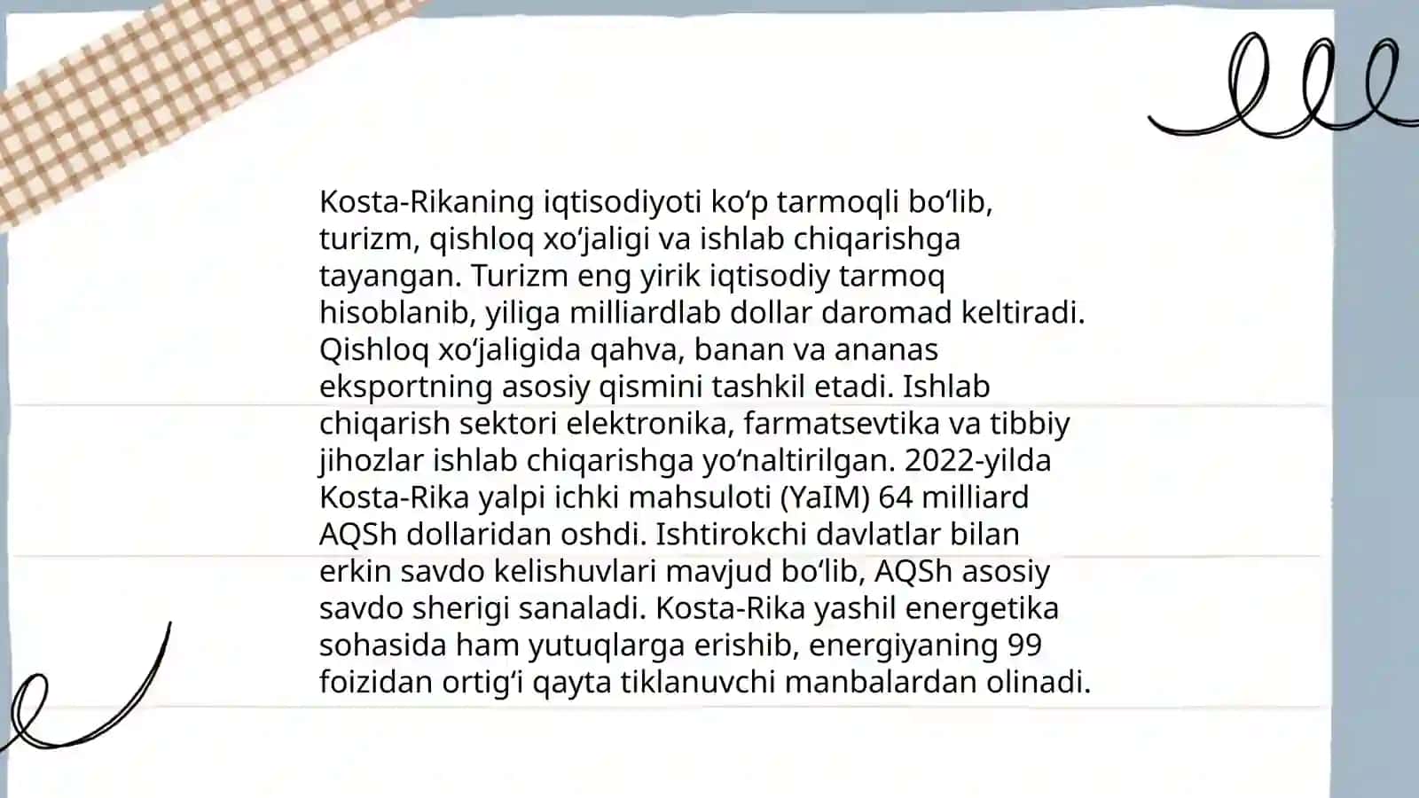 Guyana va Tojikiston iqtisodiy tizimlarining o'xshashliklari va farqlari 4