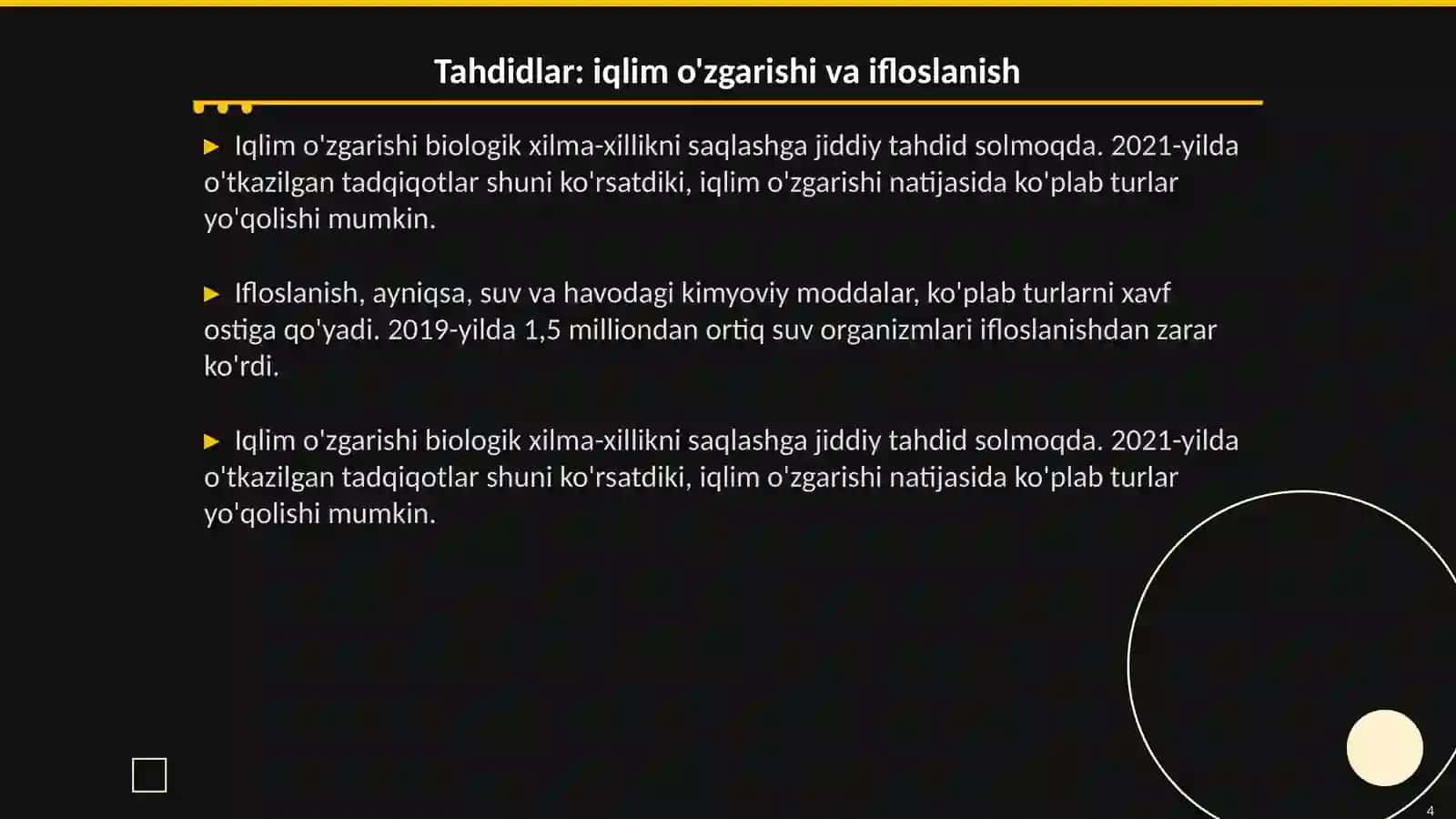Biologik xilma-xillikni saqlashning dolzarb masalalari 4