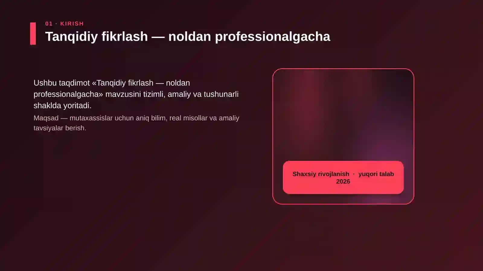 Tanqidiy fikrlash — noldan professionalgacha 4