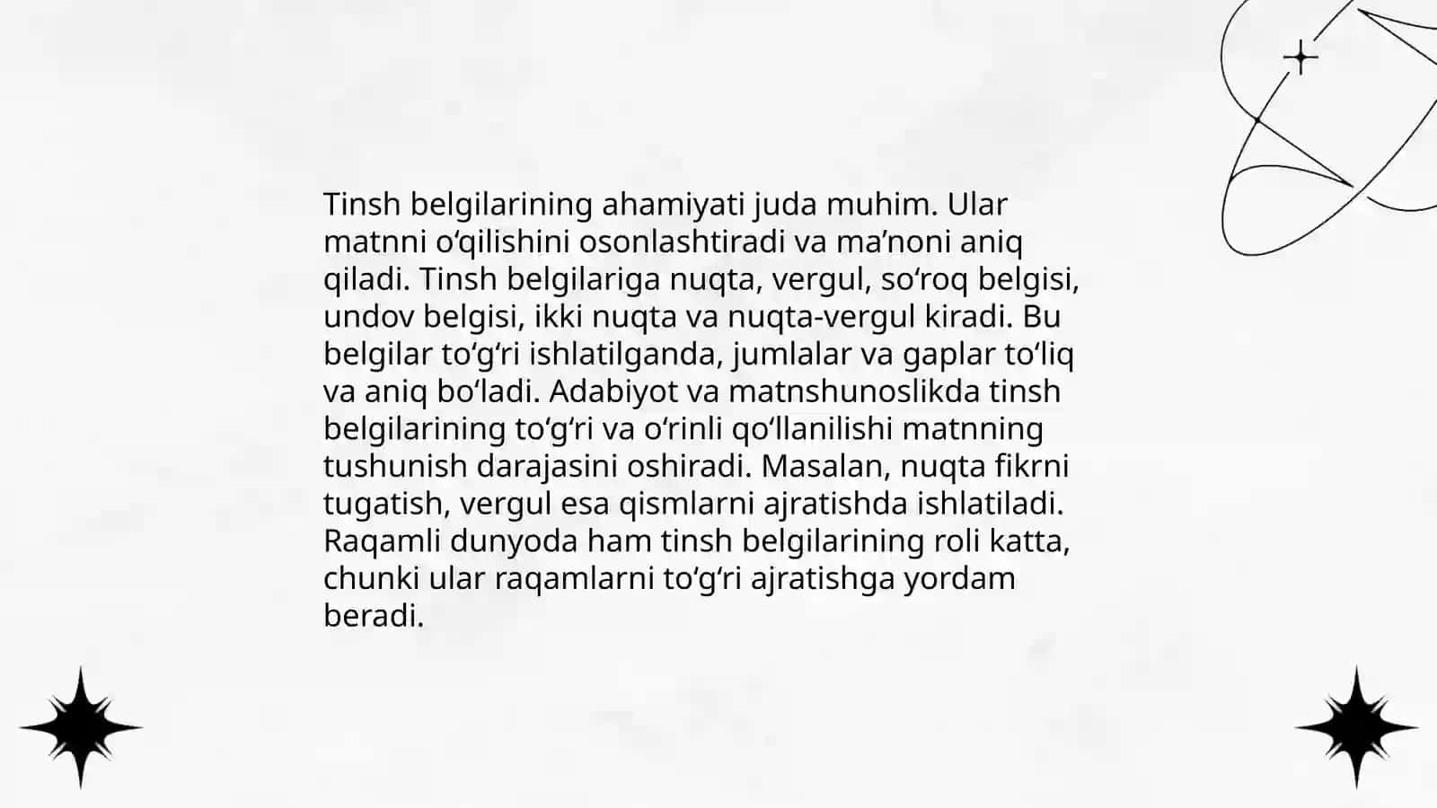 Tinsh belgilari 4