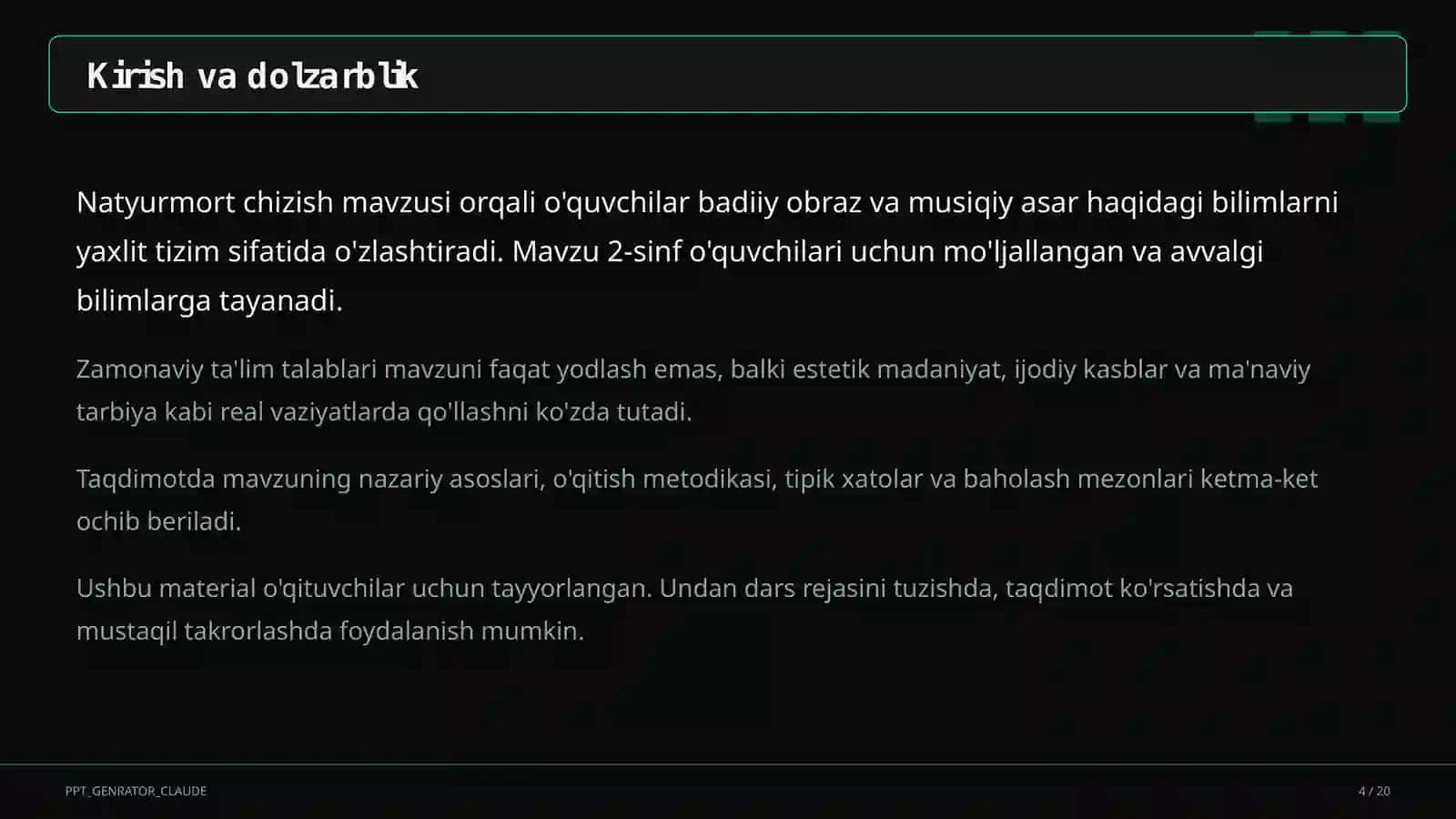 Natyurmort chizish (2-sinf) 4