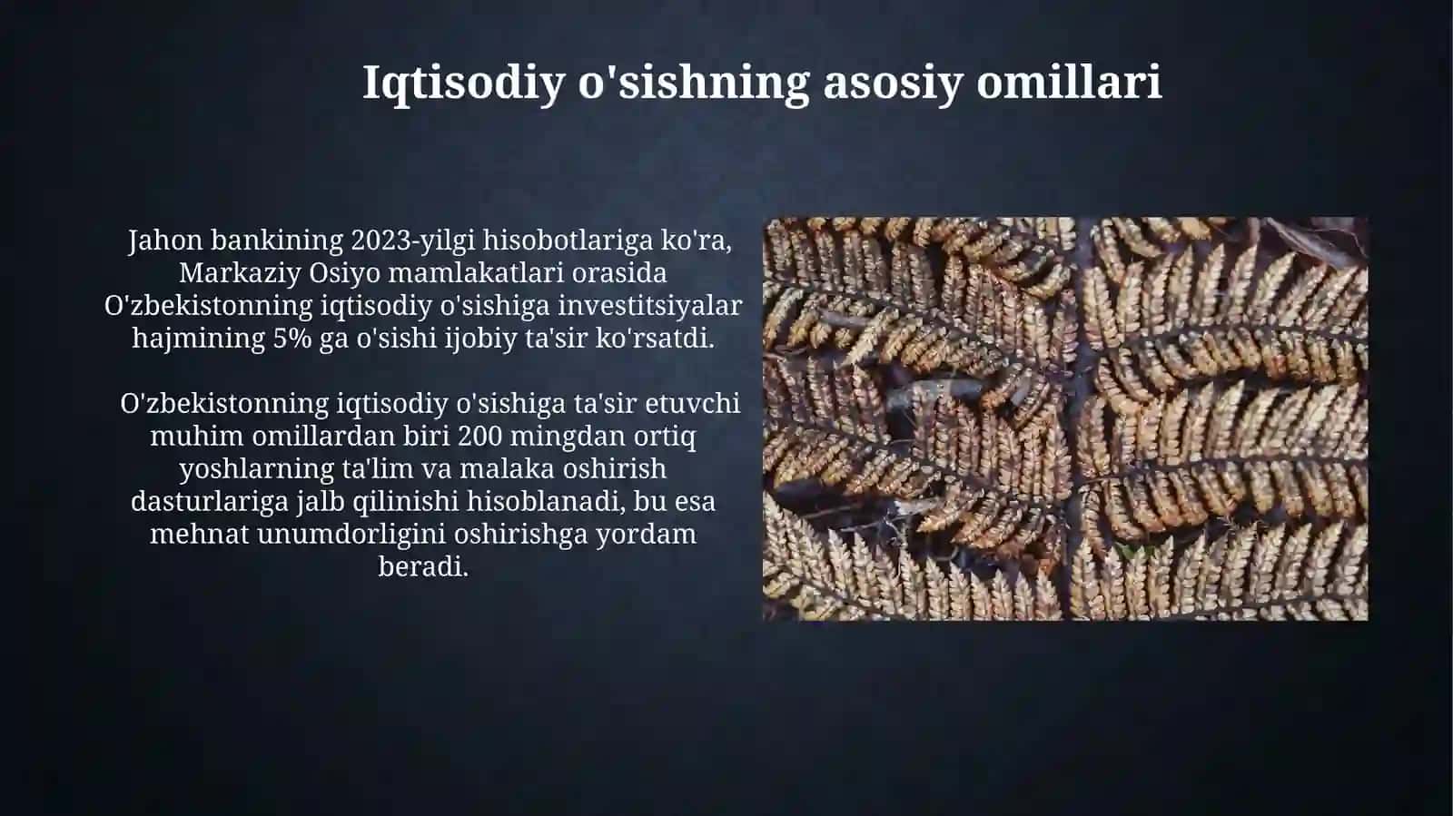 Iqtisodiy o'sishning asosiy omillari 4