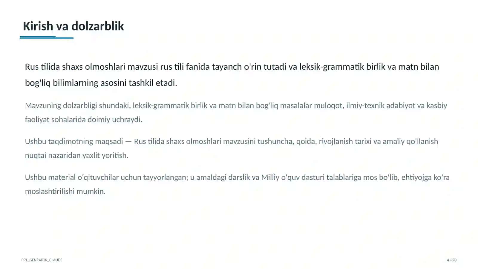 Rus tilida shaxs olmoshlari (5-sinf) 4
