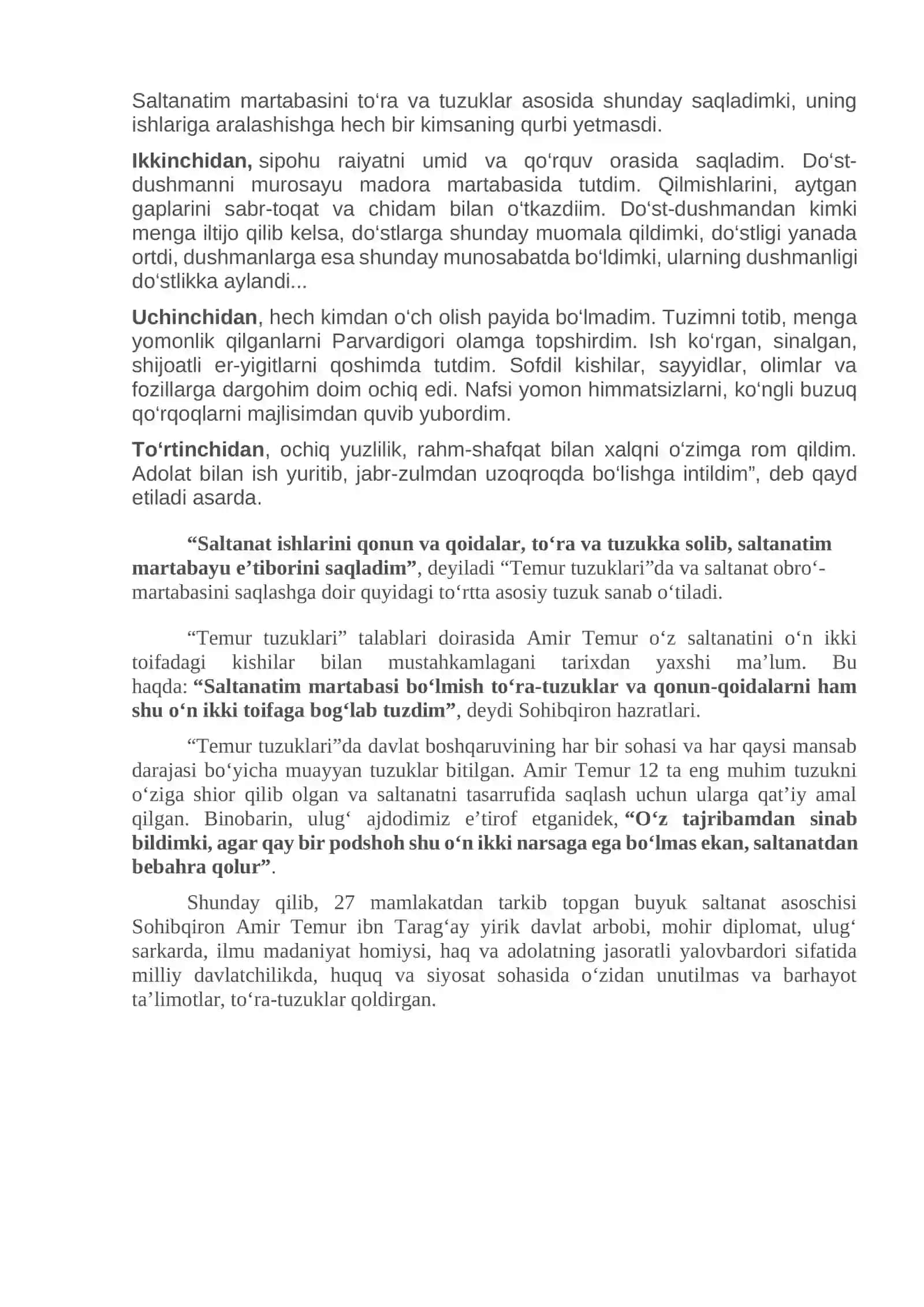 Amir Temur Tuzuklari va bu asar haqida ma’lumot bergan tarixiy manbalar 4
