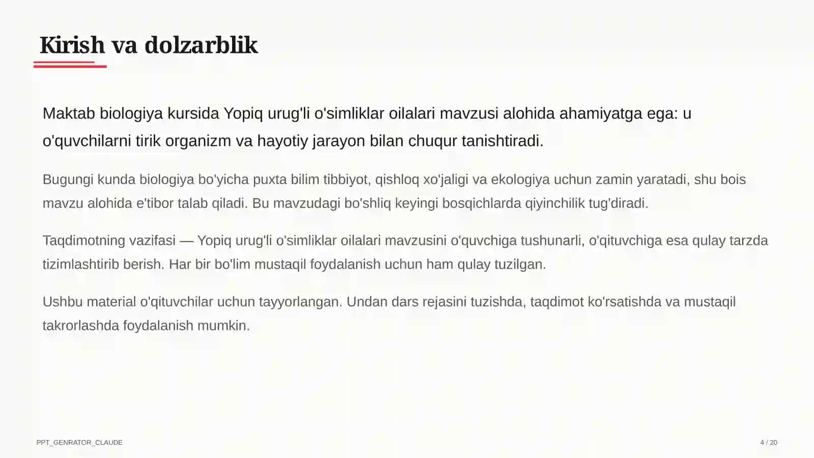Yopiq urug'li o'simliklar oilalari (6-sinf) 4