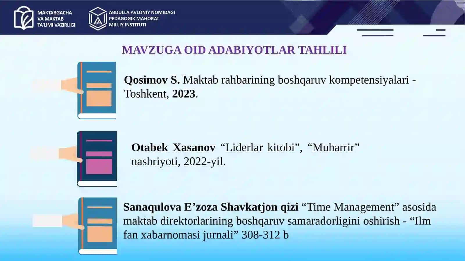 DIREKTORNING BOSHQARUV FAOLIYATIDA VAQTNI TO‘G‘RI REJALASHTIRISH AMALIY TOPSHIRIQ TAQDIMOTI 4