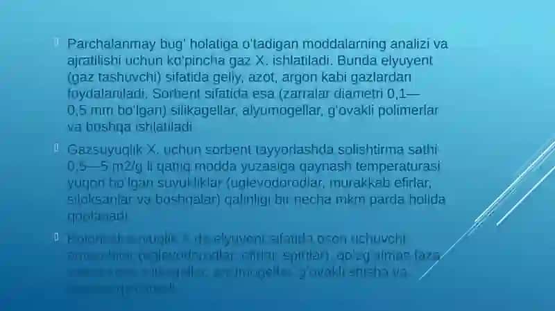 XROMOTOGRAFIYANING TIBBIY IZLANISHLARDAGI AHAMIYATI 4
