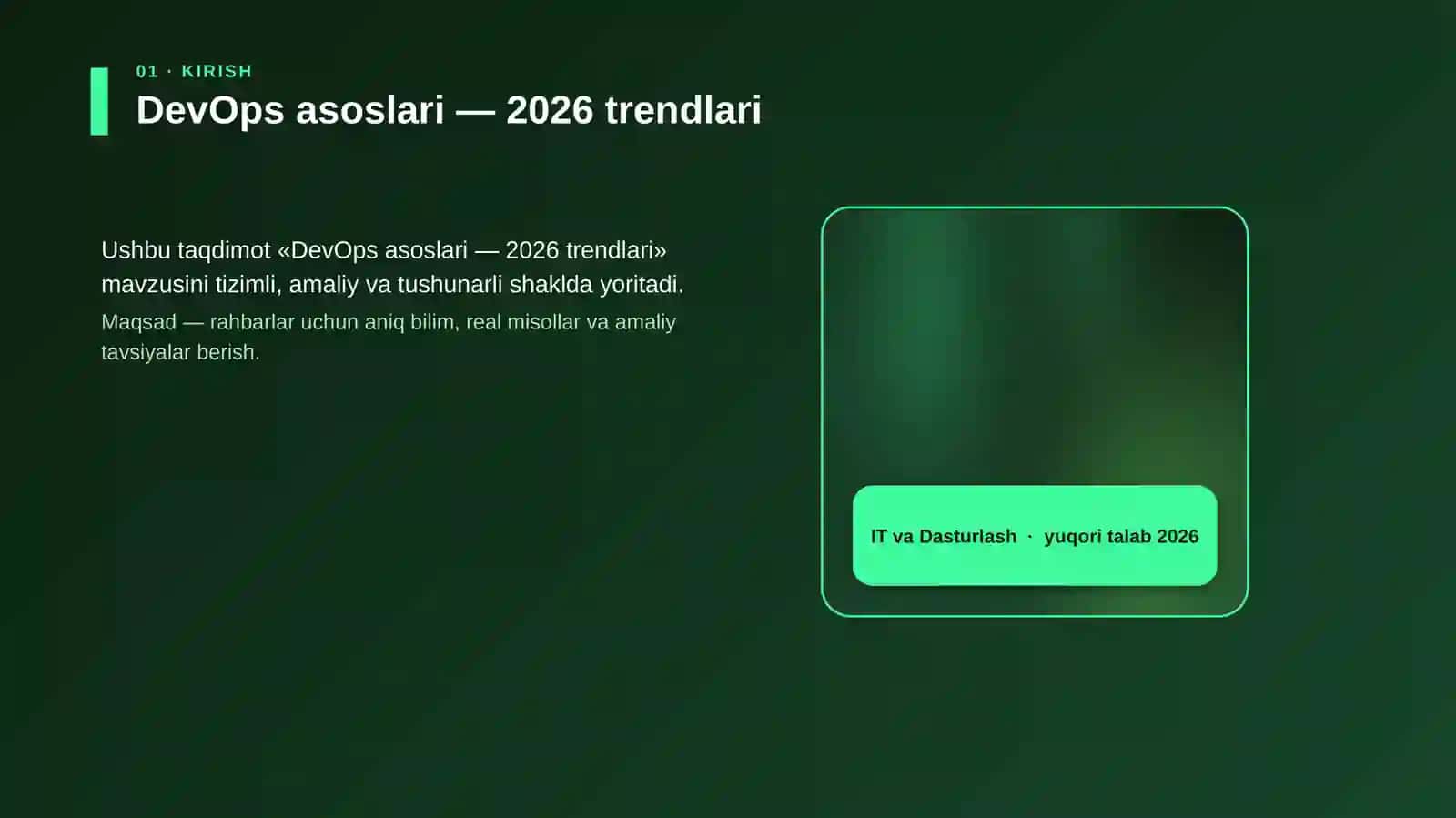 DevOps asoslari — 2026 trendlari 4