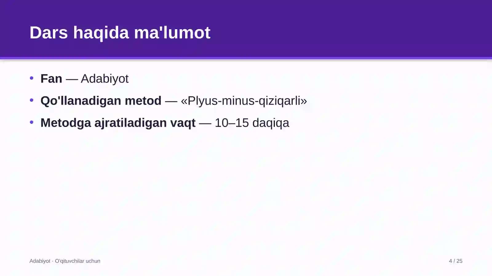 adabiyot darslarida plyus minus qiziqarli metodidan foydalanish 6408 4