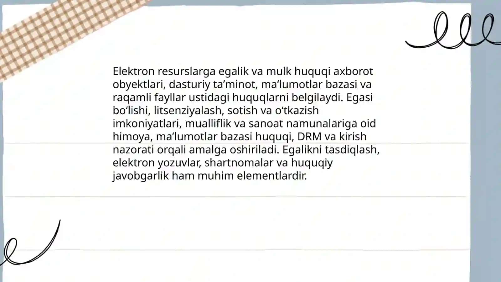 Elektron resurslardan foydalanishning huquqiy jihatlari 4