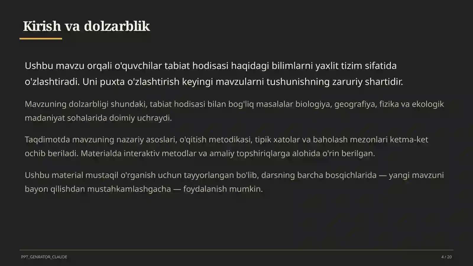 O'zbekistonning tabiiy zonalari: cho'l, tog', vodiy (4-sinf) 4