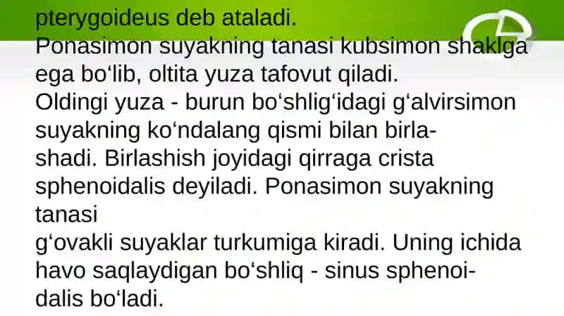 Ponasimon va chakka suyaklari tuzilishi yoshga oid xususiyatlari 4