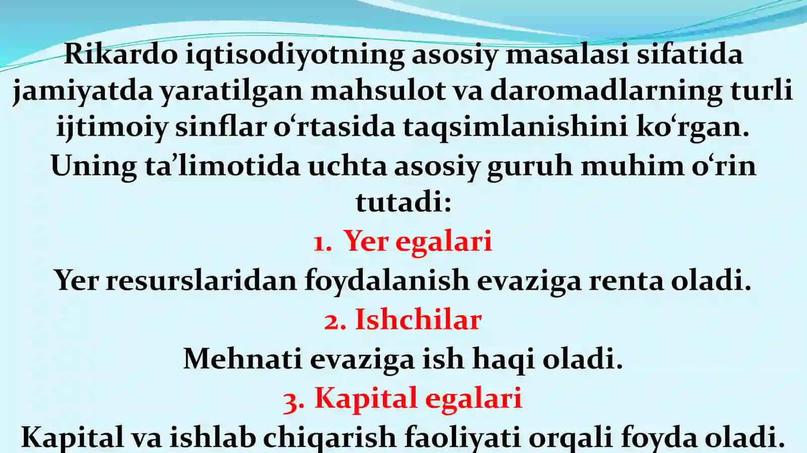 D.Rikardoning iqtisodiy qarashlari 4