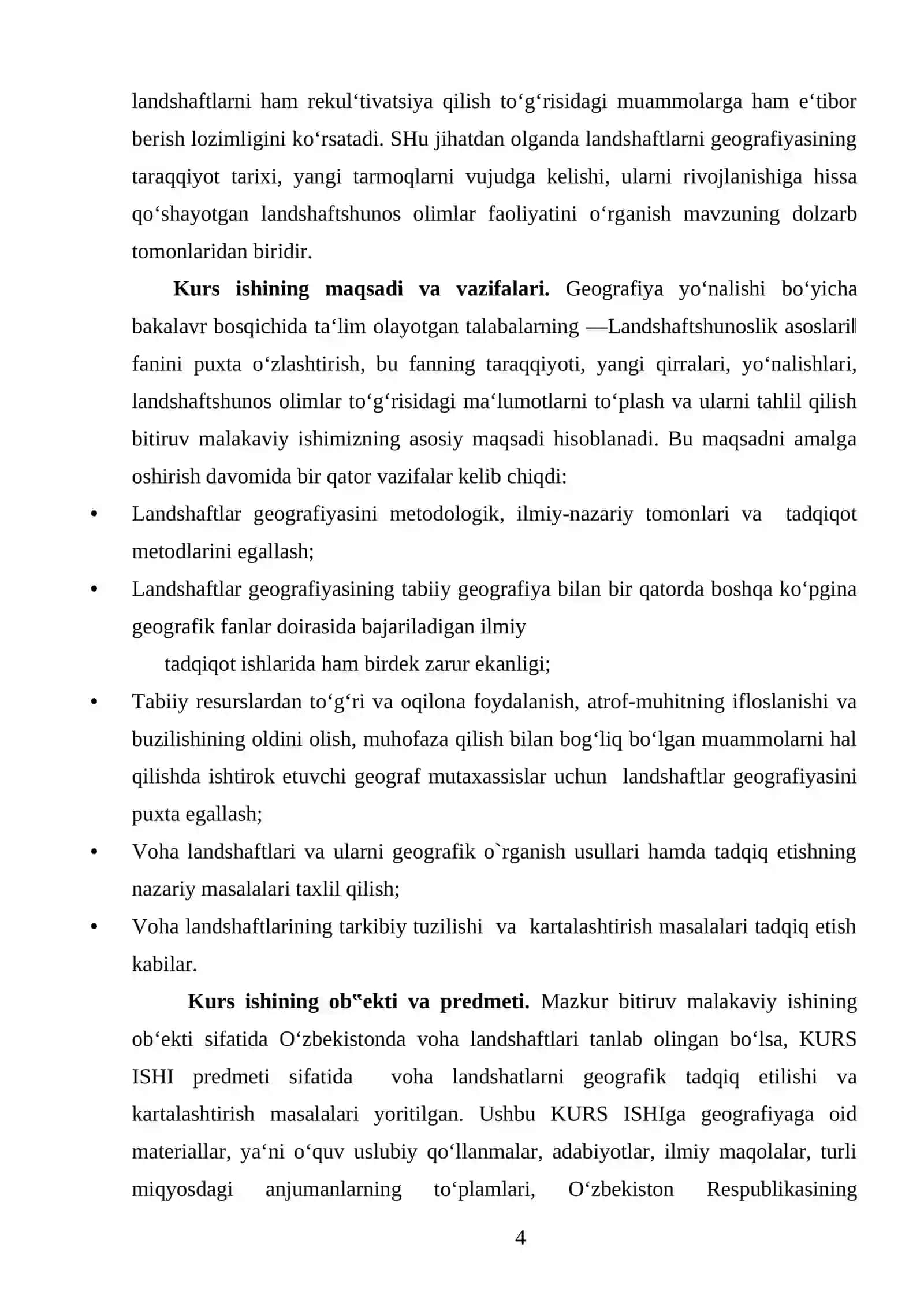 O’ZBEKISTON LANDSHAFTLARI TASNIFI ASOSIY TASNIF BIRLIKLARI 4