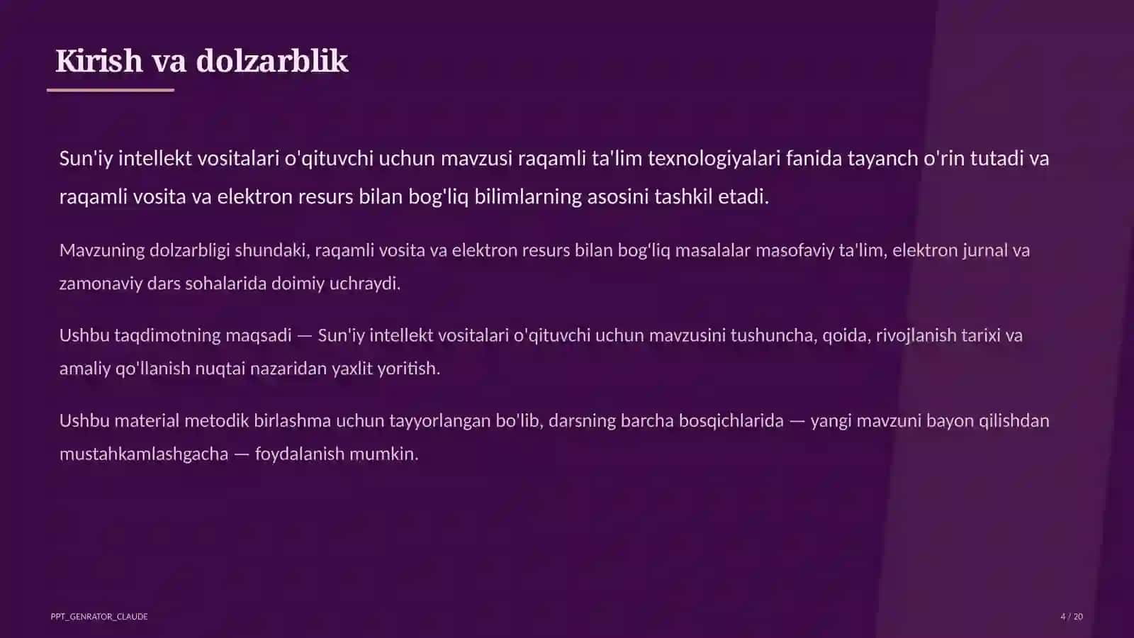 Sun'iy intellekt vositalari o'qituvchi uchun 4