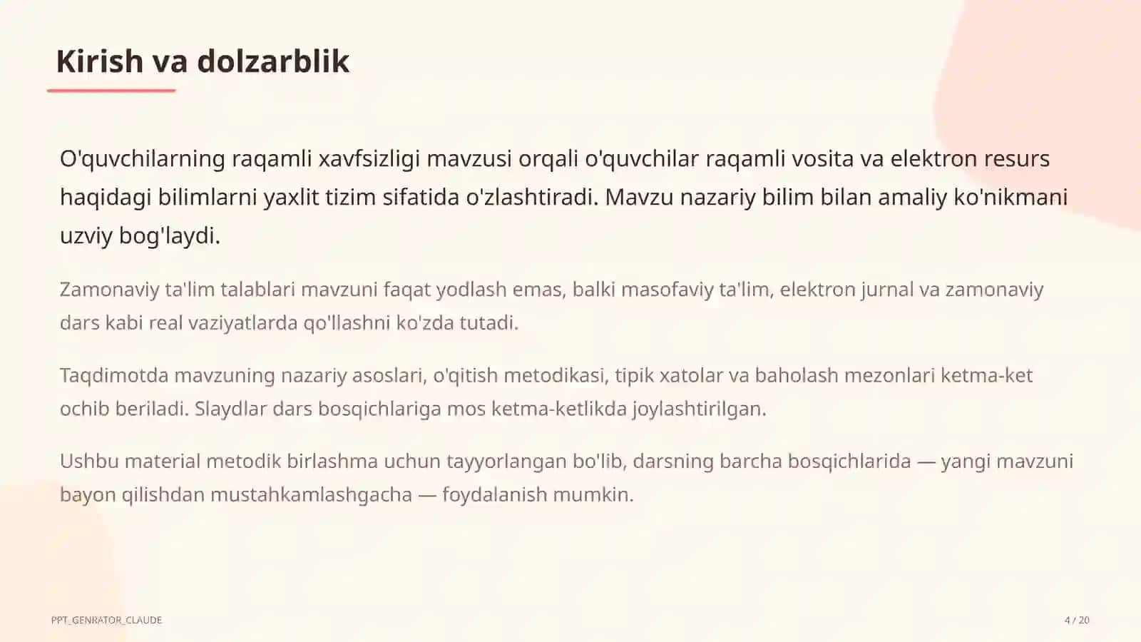 Raqamli Ta'lim Texnologiyalari Metodik Birlashma 4